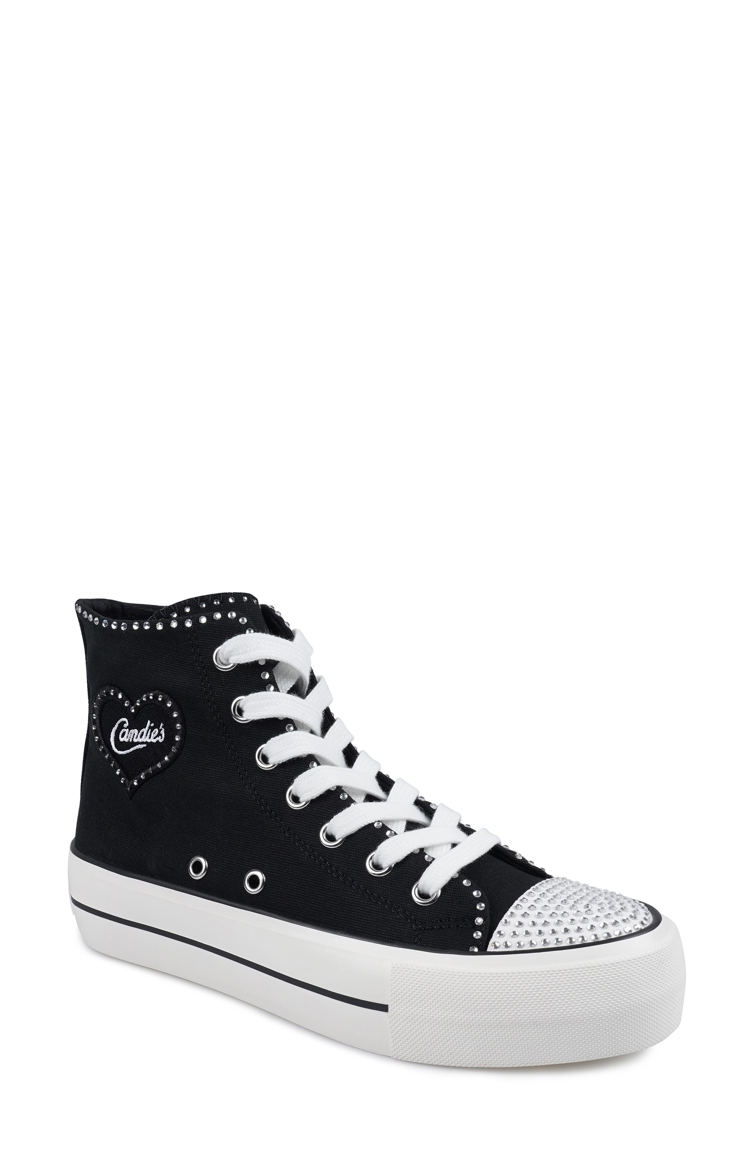 Candie's Lizzy High Top Sneaker, Main, color, Black