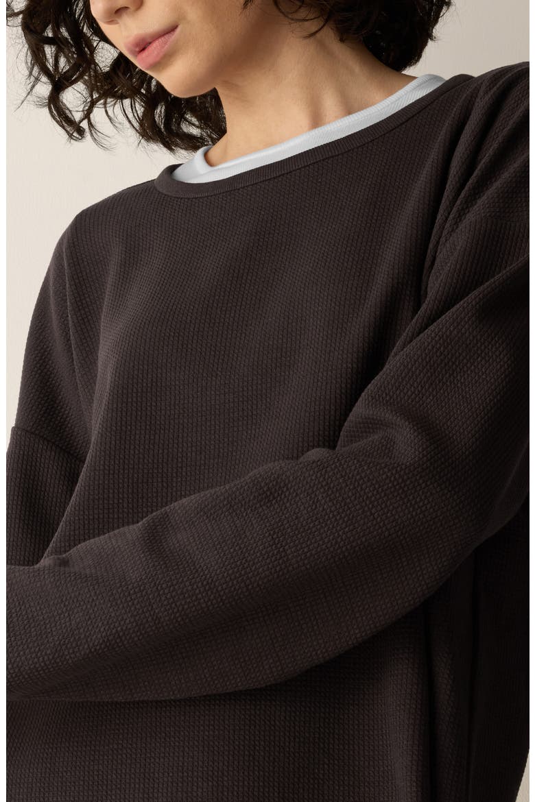 Organic Cotton & Tencel Lyocell Box Top, Alternate, color, COFFEE