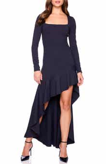 Susana Monaco Long Sleeve High Low Dress