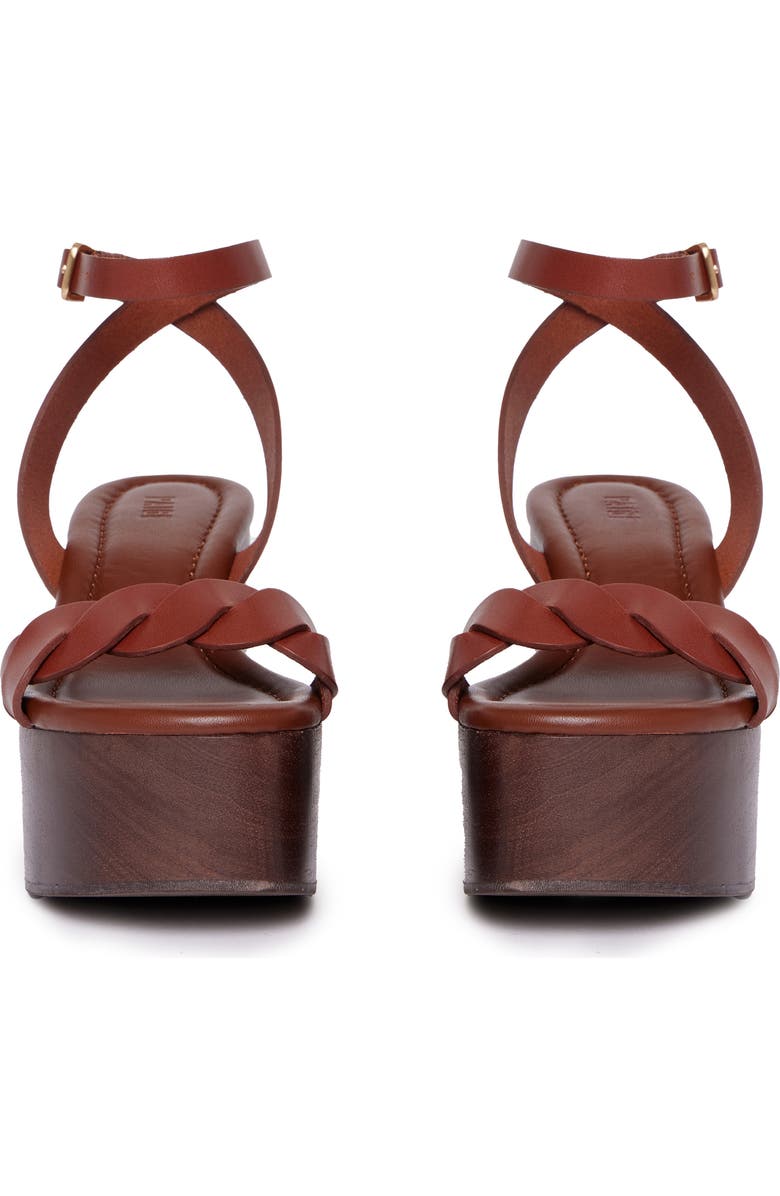 PAIGE Romy Ankle Strap Platform Sandal, Alternate, color, Whisky