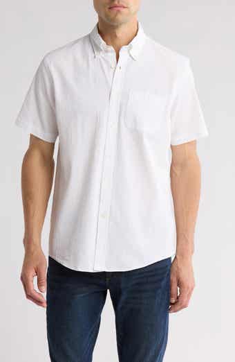 Brooks Brothers Regular Fit Cotton Seersucker Short Sleeve Button-Down Shirt