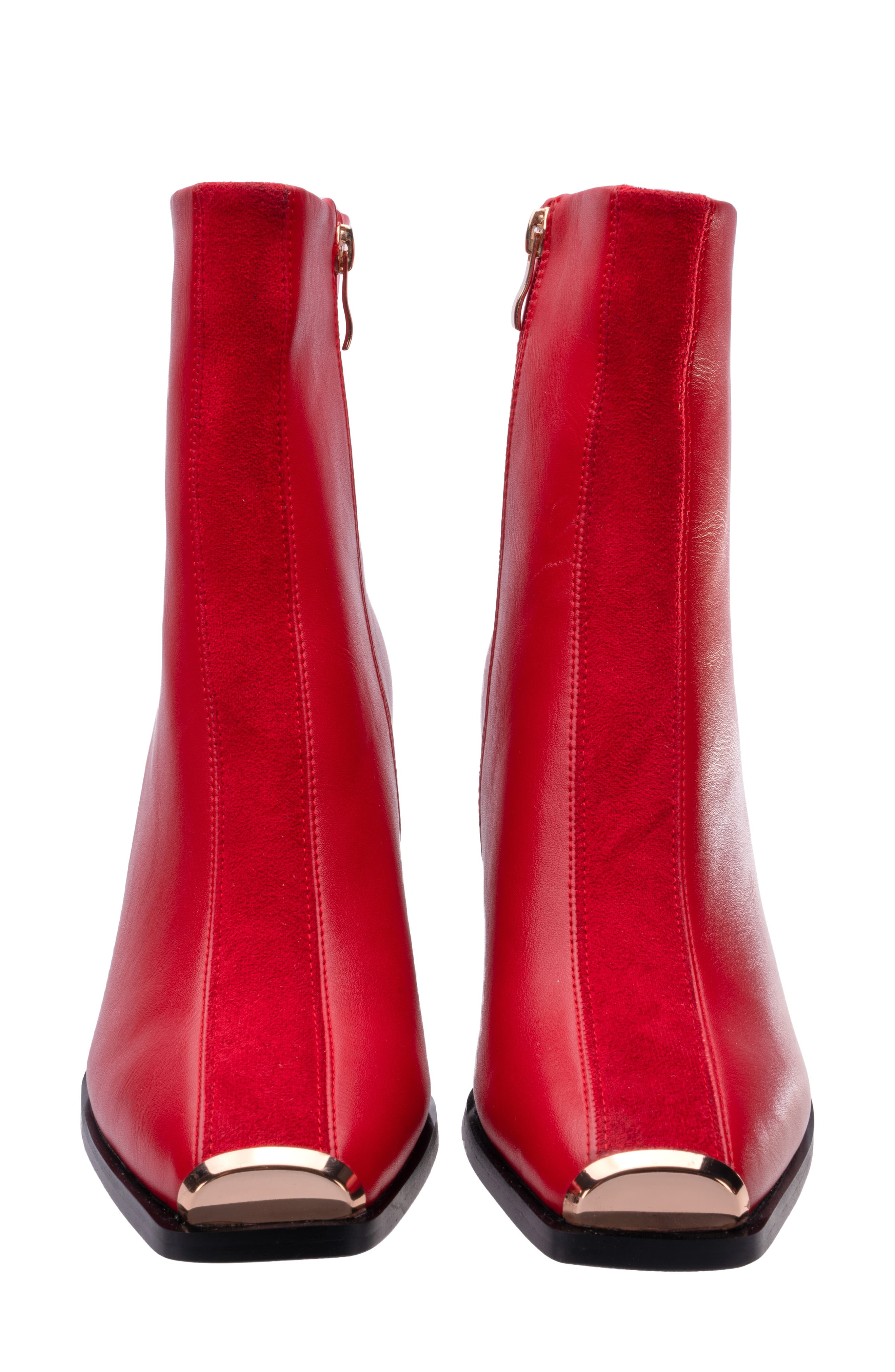 Tempo Tipped Block Heel Bootie, Alternate, color, RED