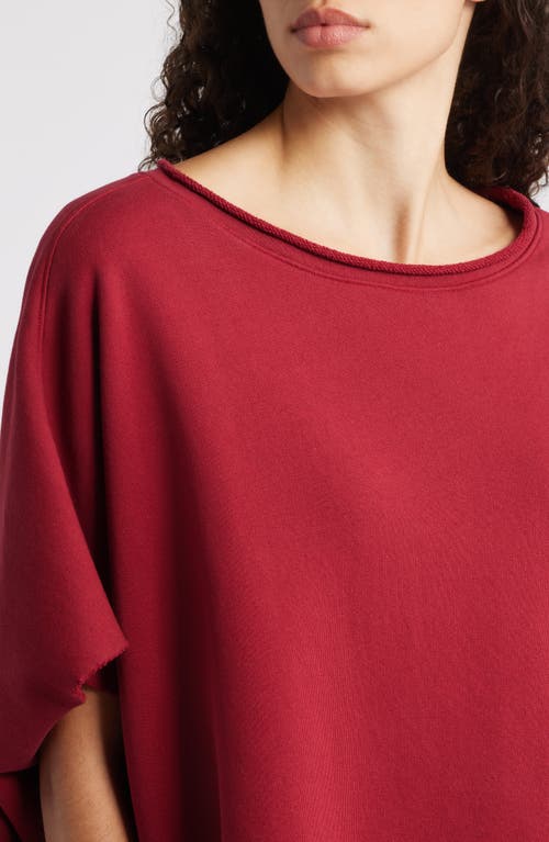 Frank & Eileen Olive Triple Fleece Original Capelet In Burgundy