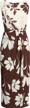 Anne Klein Floral Faux Wrap Maxi Dress