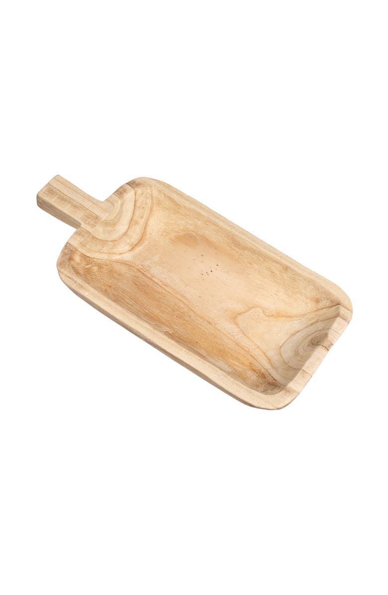 Storied Home Paulownia Wood Decorative Tray, Natural, Main, color, Natural