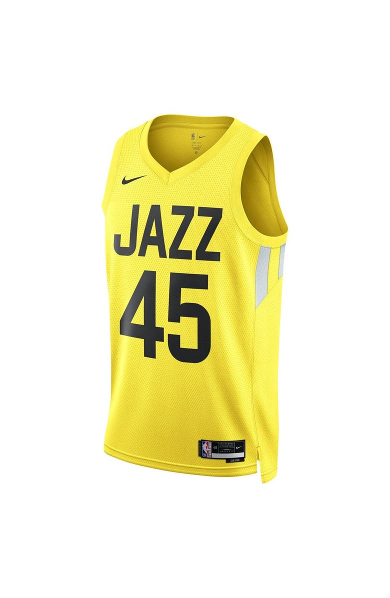 Nike Unisex Nike Donovan Mitchell Gold Utah Jazz Swingman Jersey - Icon Edition, Alternate, color, 