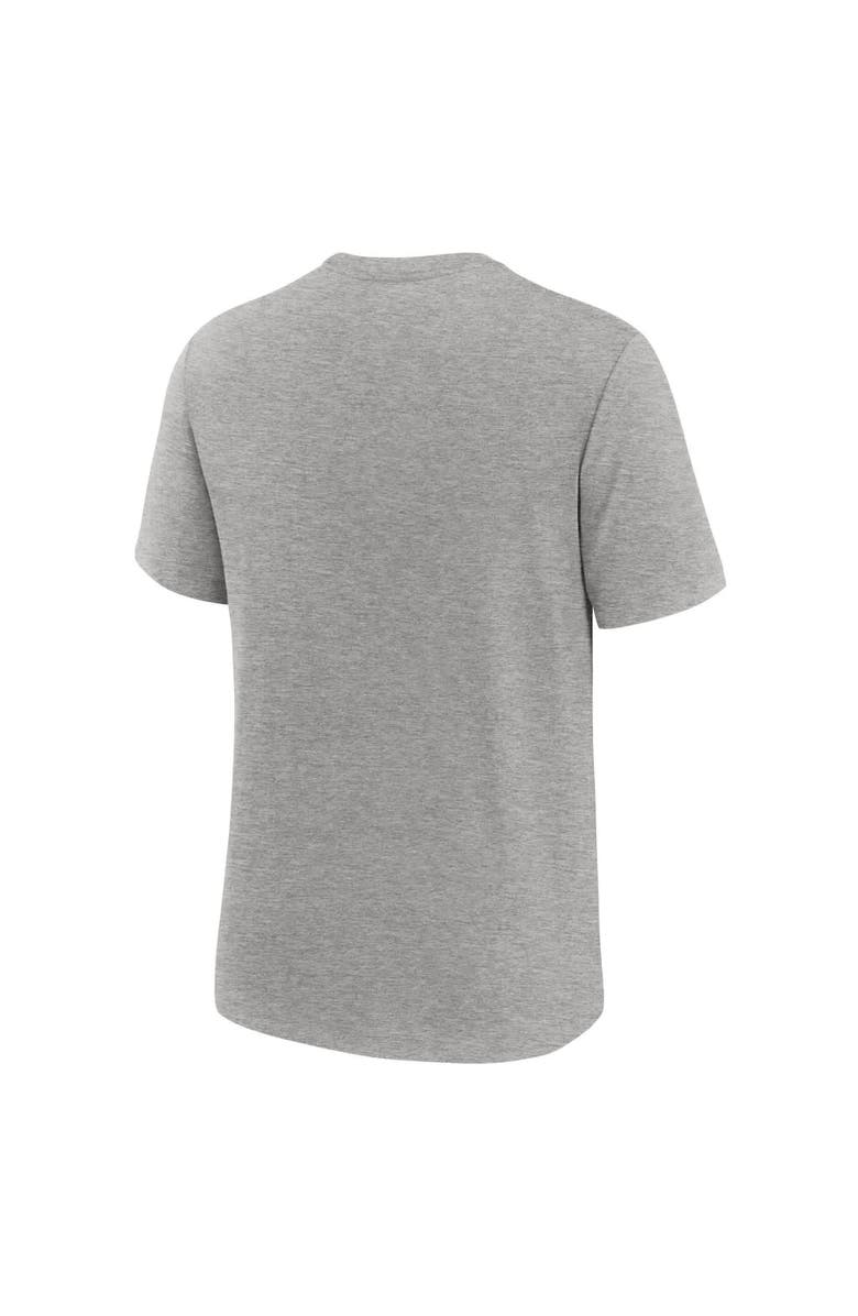 Nike Men's Nike Heather Gray Texas Rangers Cooperstown Collection Retro Tri-Blend T-Shirt, Alternate, color, Heather Gray