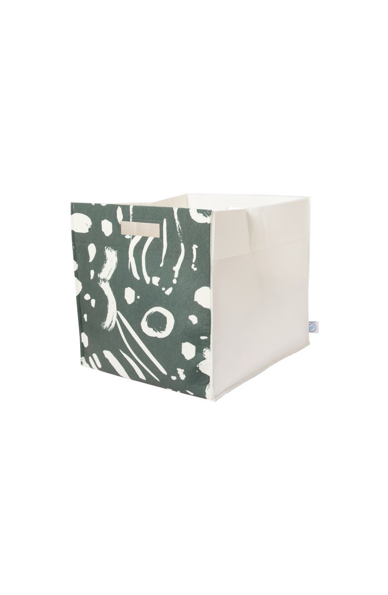Dance Happy Abstract Felt Storage Bin, Alternate, color, Moss