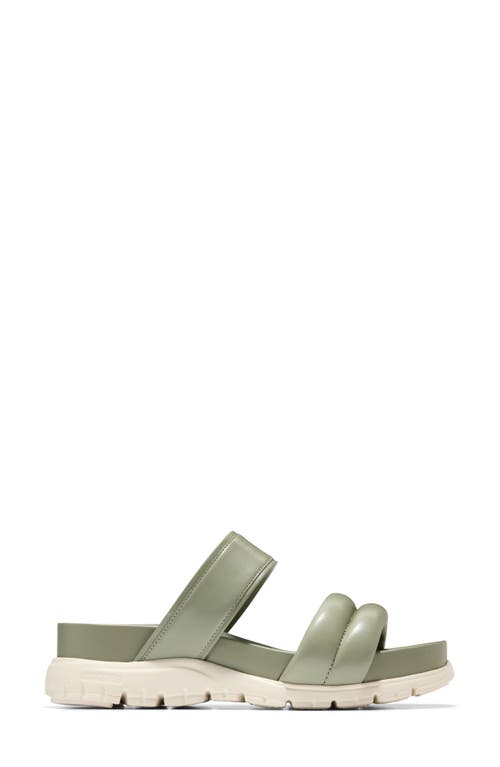 Cole Haan Zerogrand Double Band Slide Sandal In Oil Green/ivory