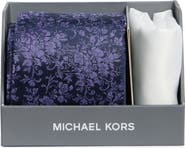 Michael Kors Floral Tie & Pocket Square Set