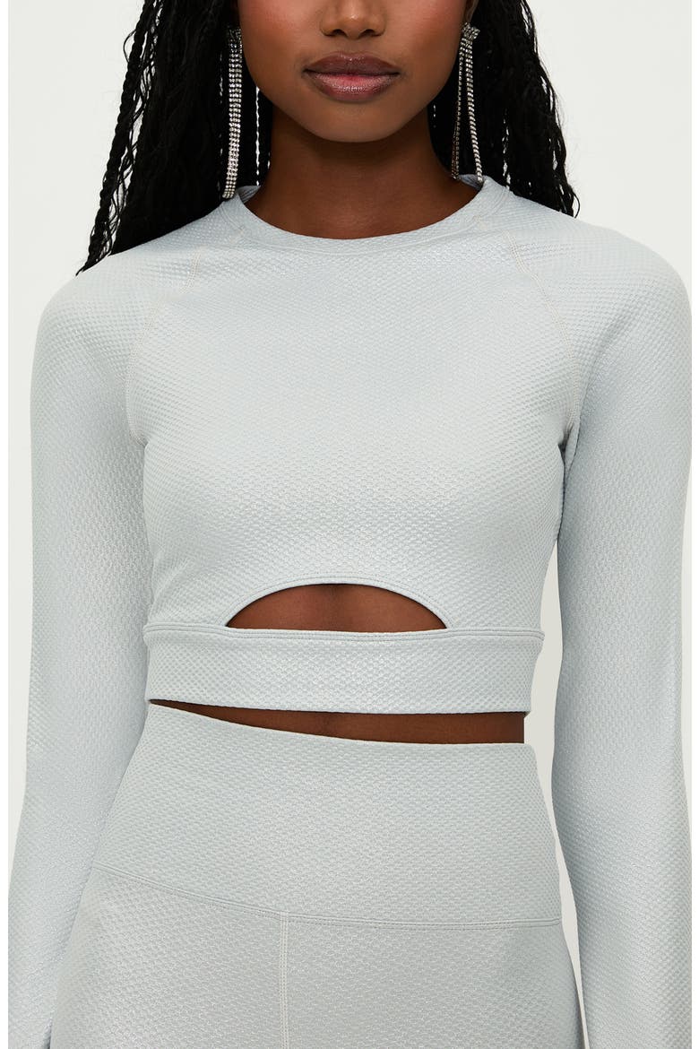 Francine Crop Top, Alternate, color, SILVER SHINE WAFFLE