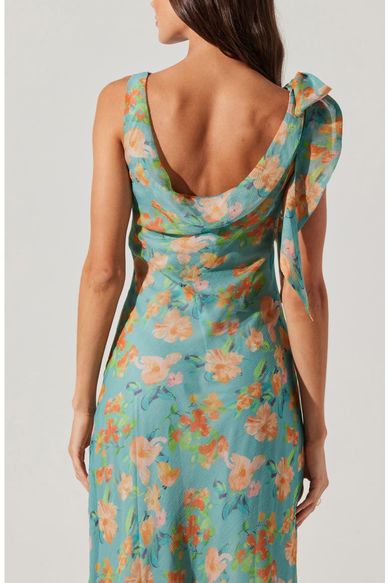Isabelle Floral Slipdress, Alternate, color, BLUE ORANGE FLORAL