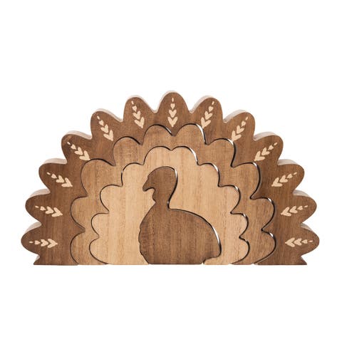 Turkey Wooden Puzzle Figurine 7.75" x 12.5"