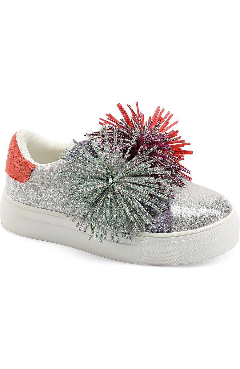 Kurt Geiger London Kids' Laney Fringe Slip-On Sneaker, Main, color, Multi