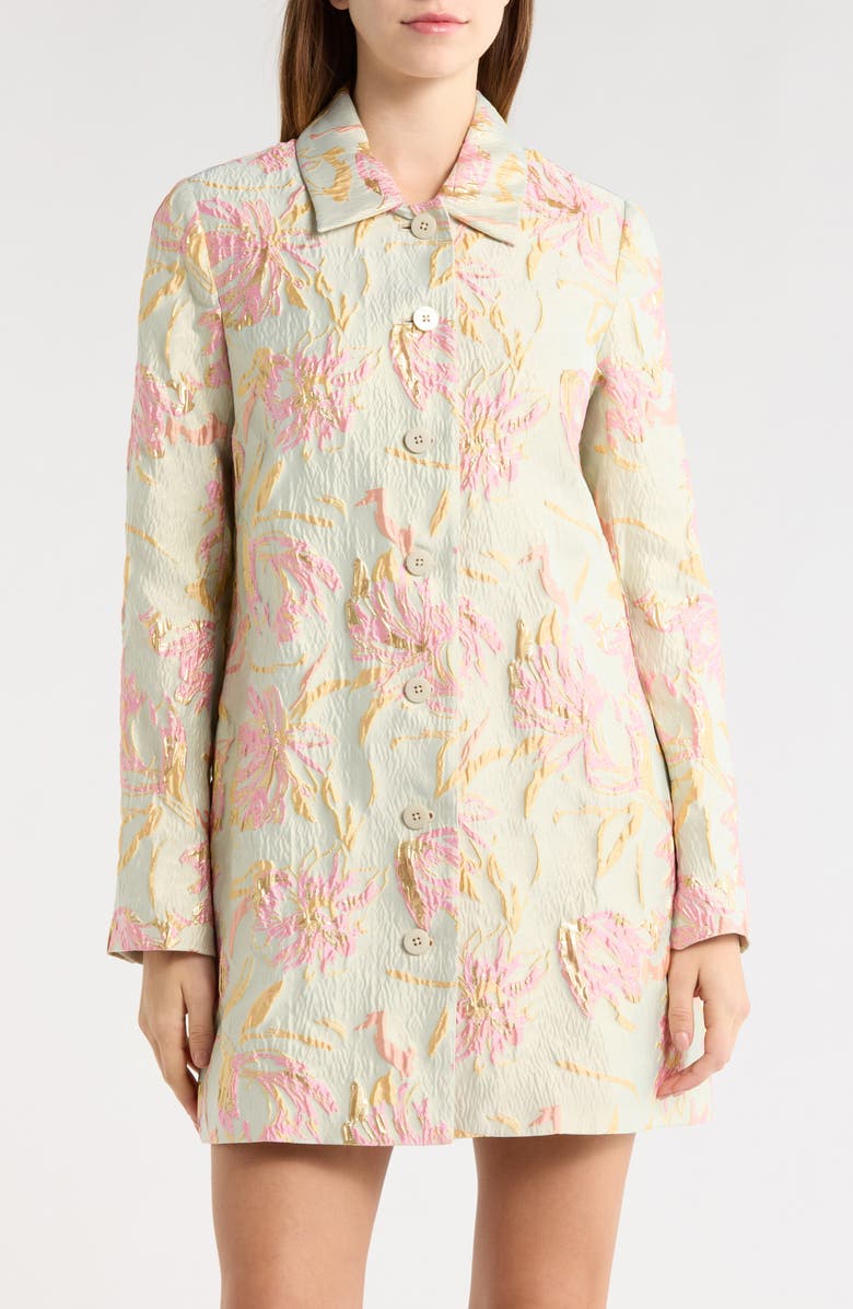 STAUD Halton Floral Jacquard Jacket, Alternate, color, Botanica A