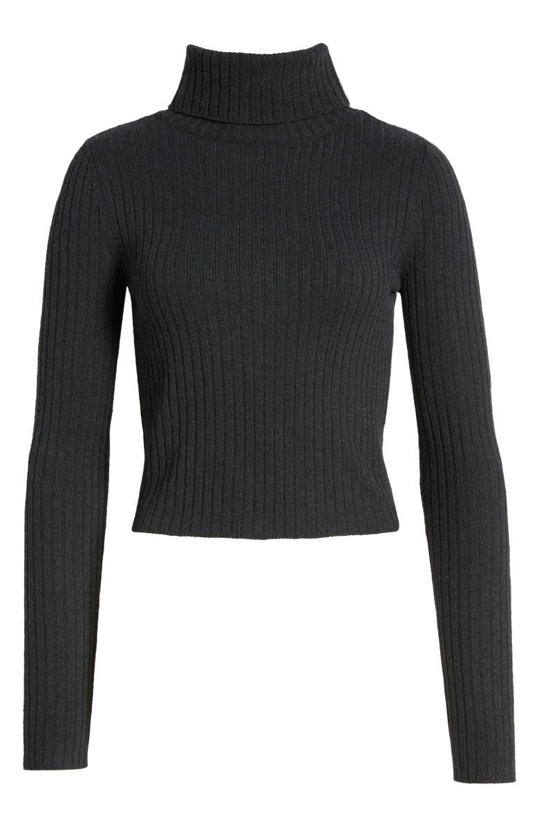 BP. Rib Crop Turtleneck Sweater, Alternate, color, 