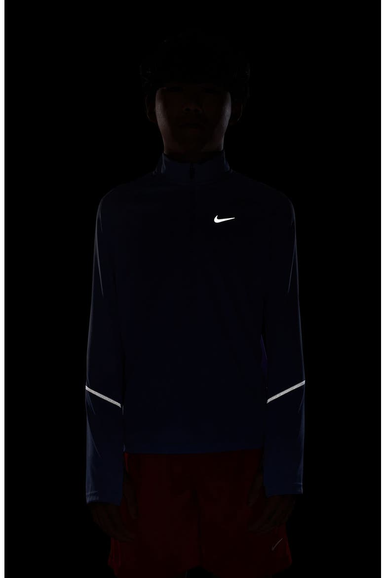 Kids' Dri-FIT Half Zip Top, Alternate, color, ROYAL PULSE/ REFLECTIVE SILVER