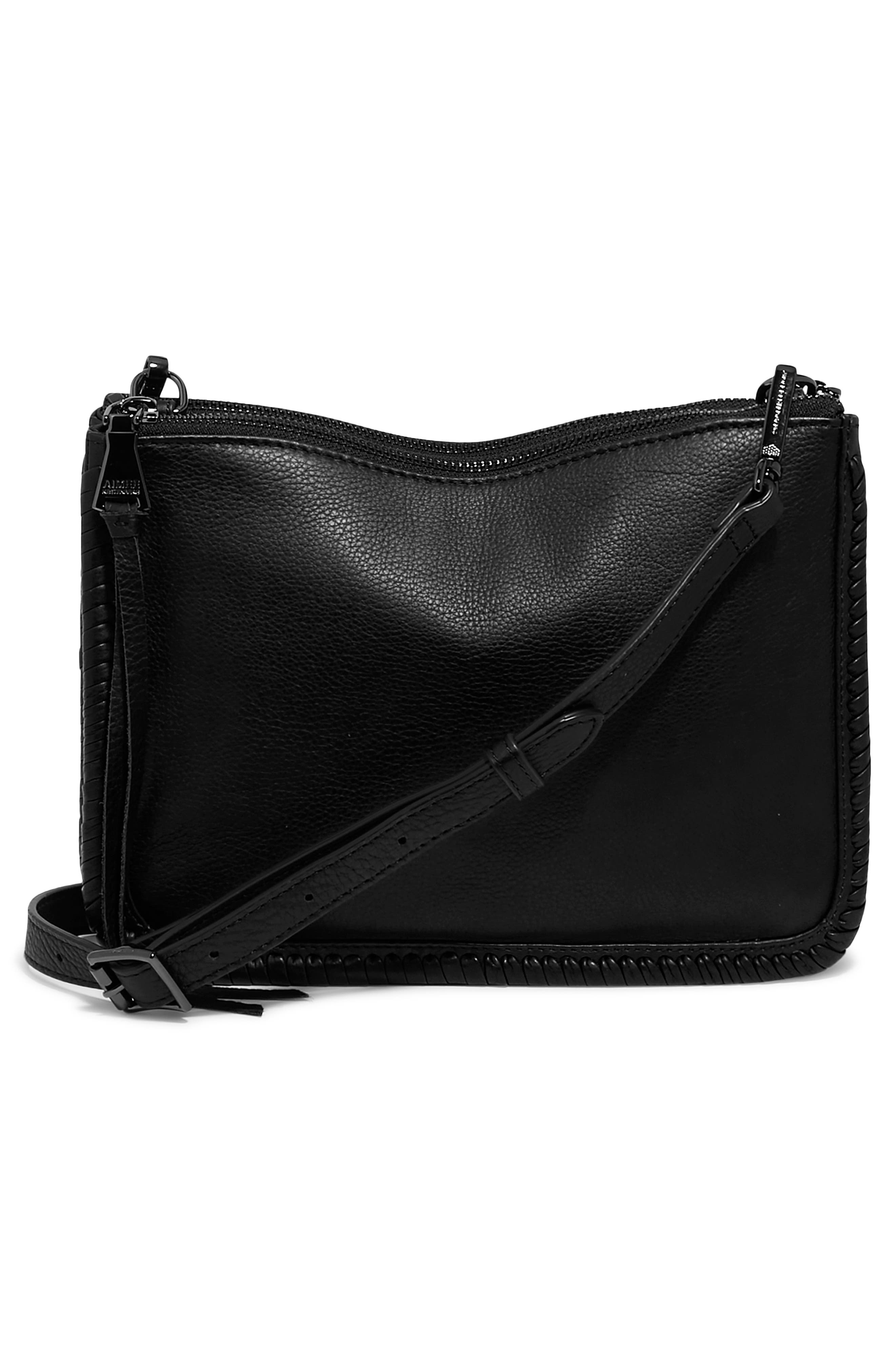 AIMEE Famous Double Zip Leather Crossbody Bag, Alternate, color, 