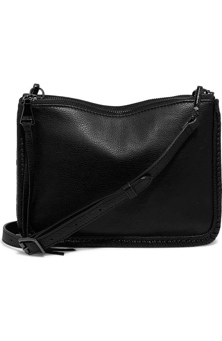 AIMEE Famous Double Zip Leather Crossbody Bag, Alternate, color,