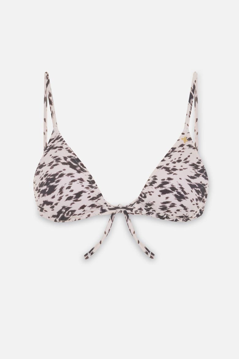 The Solar Reflections Classic Triangle Bikini Top, Main, color, Light Beige
