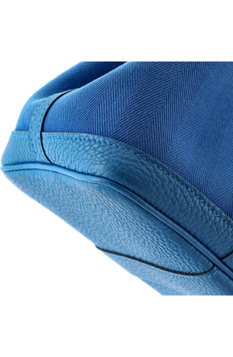 Pre-Owned Hermes Garden Party Tote Toile and Leather 30, Alternate, color, Bleu Zanzibar