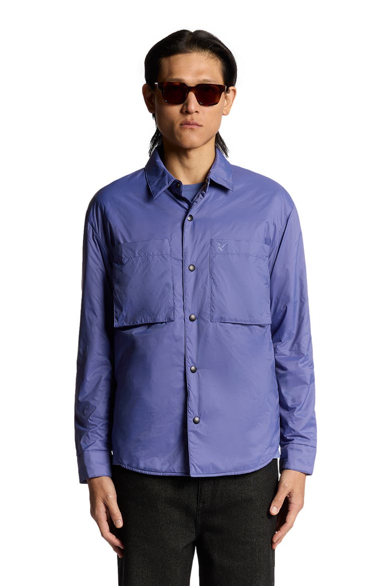 Long Sleeve Collared Insulated Overshirt, Alternate, color, Twilight