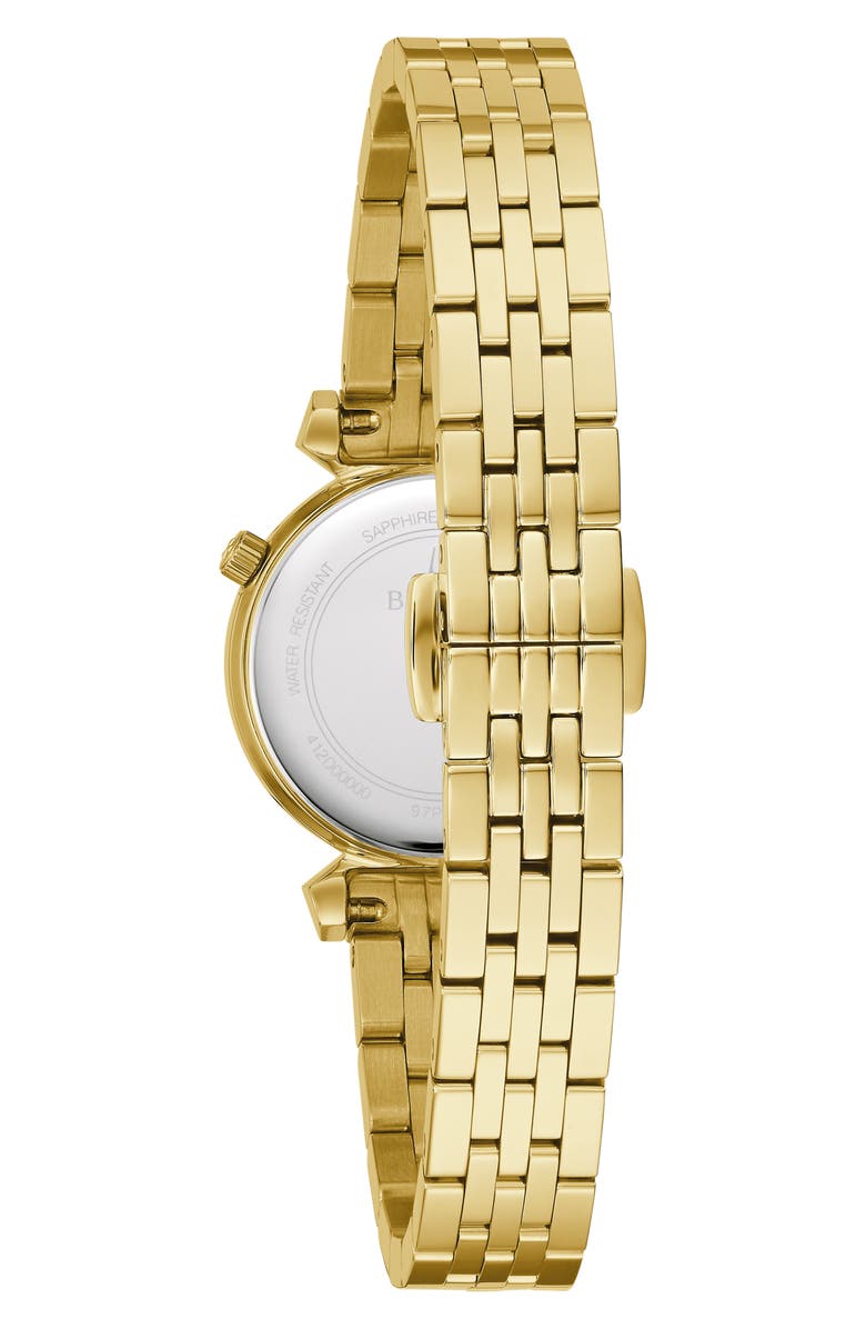 BULOVA Regatta Diamond Bracelet Watch, 24mm, Alternate, color, Gold-Tone