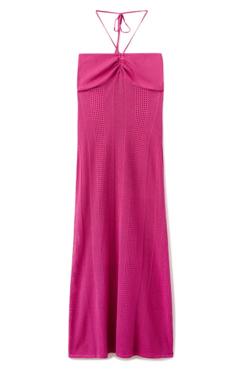 Halter Neck Knit Dress