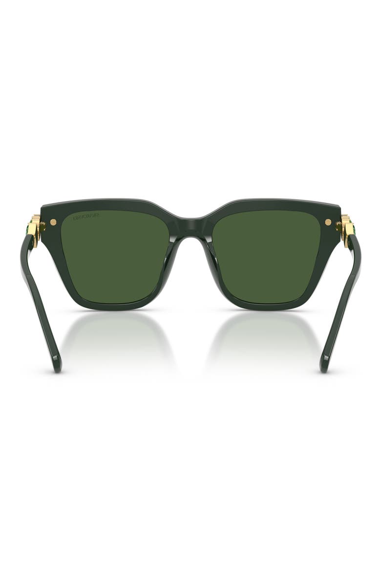53mm Irregular Sunglasses, Alternate, color, DARK GREEN / DARK GREEN