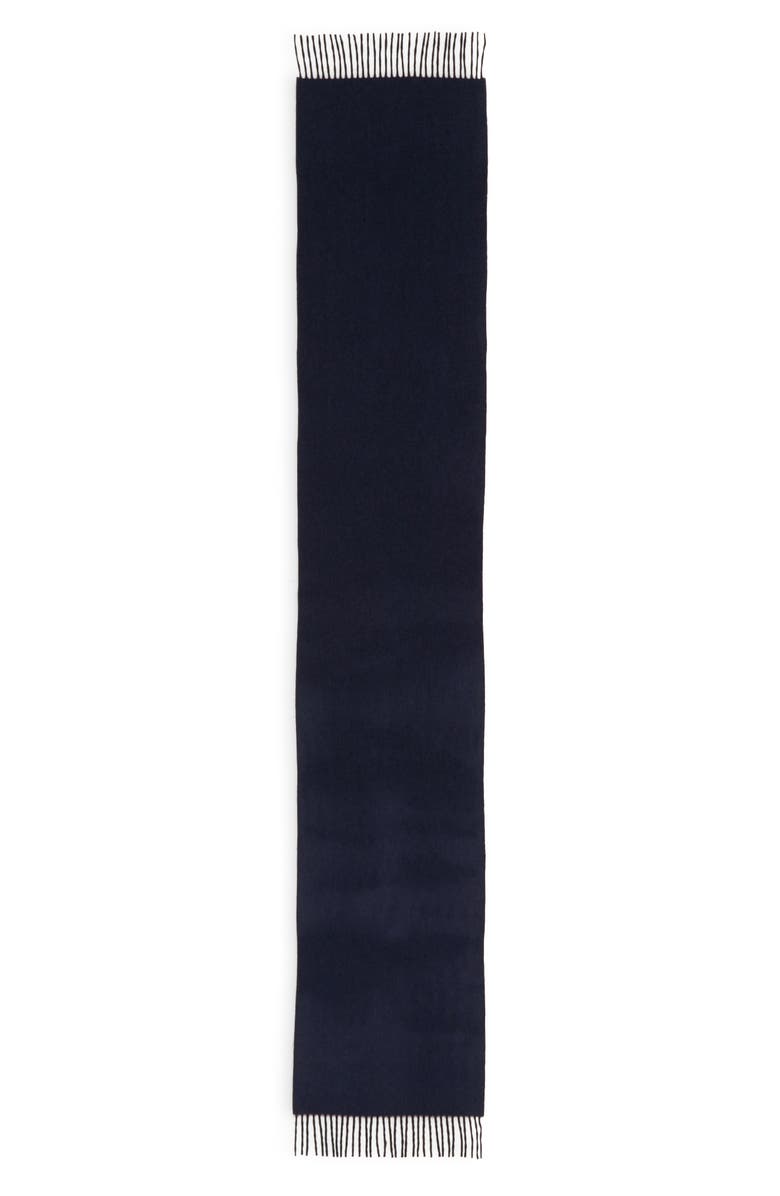 Andrew Stewart Double Face Cashmere Scarf, Alternate, color, Navy/ Brown