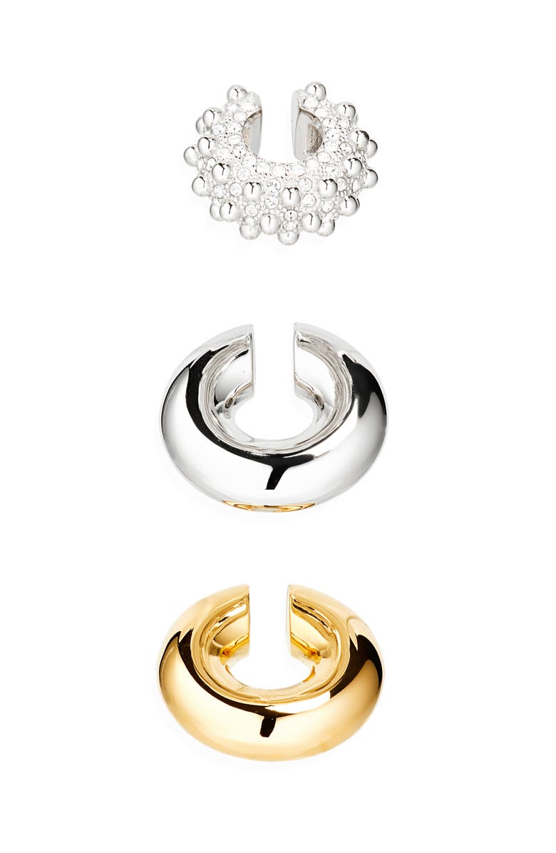 Rabanne Set of 3 Assorted Ear Cuffs, Alternate, color,