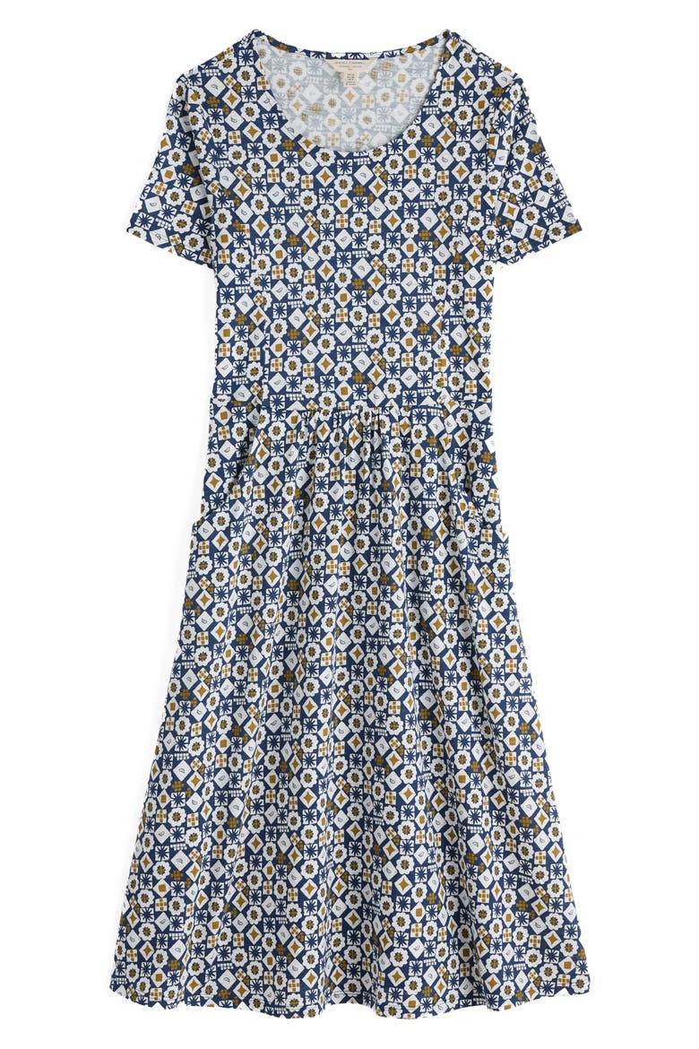 Enor Abstract Print Organic Cotton T-Shirt Dress, Alternate, color, POTTERS MARKS SQUALL