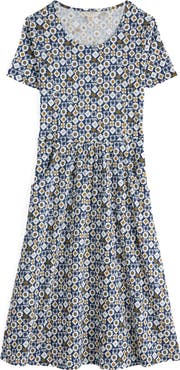 Seasalt Cornwall Enor Abstract Print Organic Cotton T-Shirt Dress