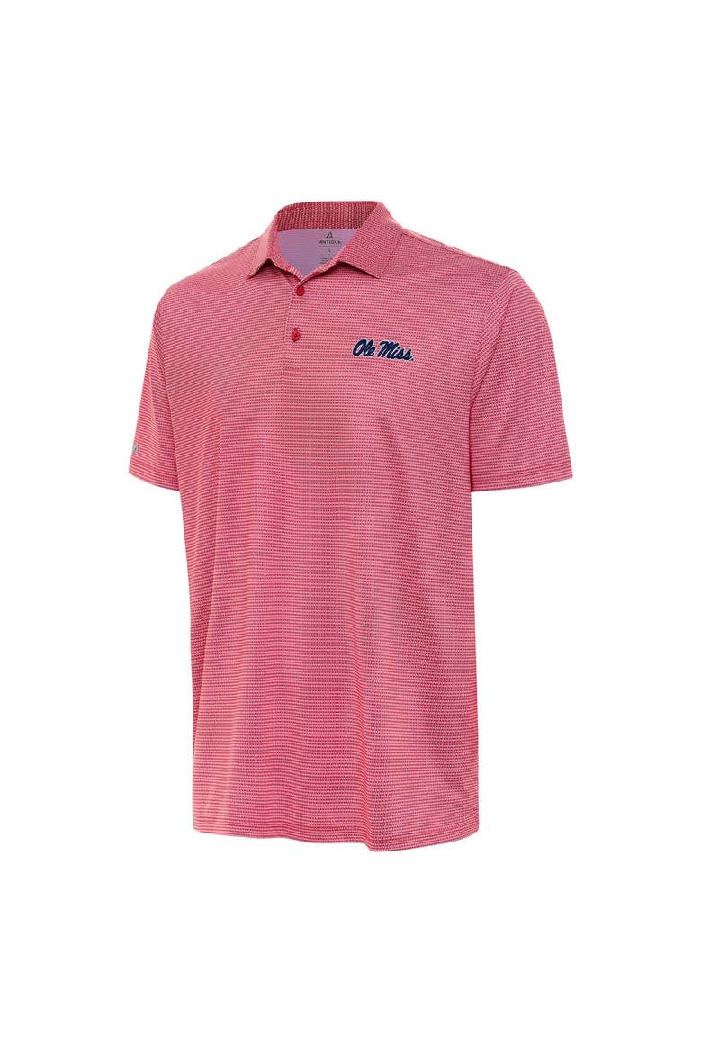 Men's Antigua Red/White Ole Miss Rebels Rings Polo, Alternate, color, White