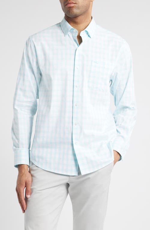 Tommy Bahama Sarasota Stretch Check Islandzone® Button-up Shirt In Aqua Mist