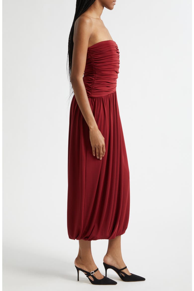Rosine Strapless Dress, Alternate, color, BERRYWINE