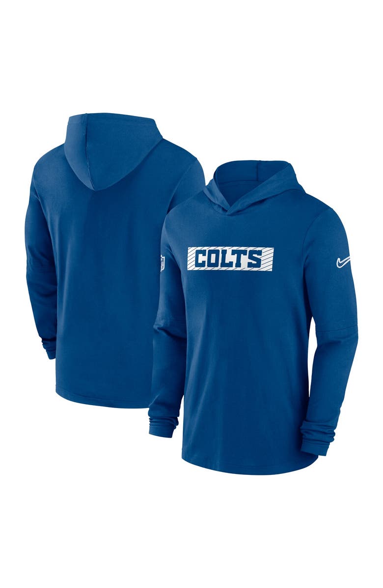 Nike Men's Nike Royal Indianapolis Colts Sideline Hoodie Performance Long Sleeve T-Shirt, Main, color,
