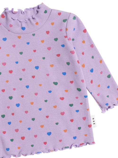 Huxbaby I Heart Cake Rib Skivvy In Purple
