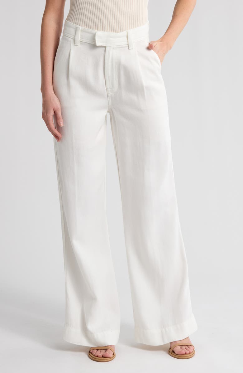 7 For All Mankind Pleated Wide Leg Trousers, Main, color, 