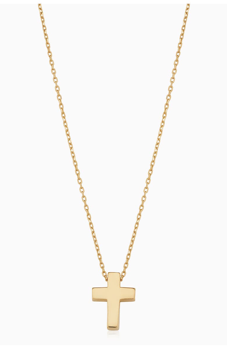 Oradina 14K Yellow Gold Crossroads Pendant Necklace, Main, color, Yellow Gold