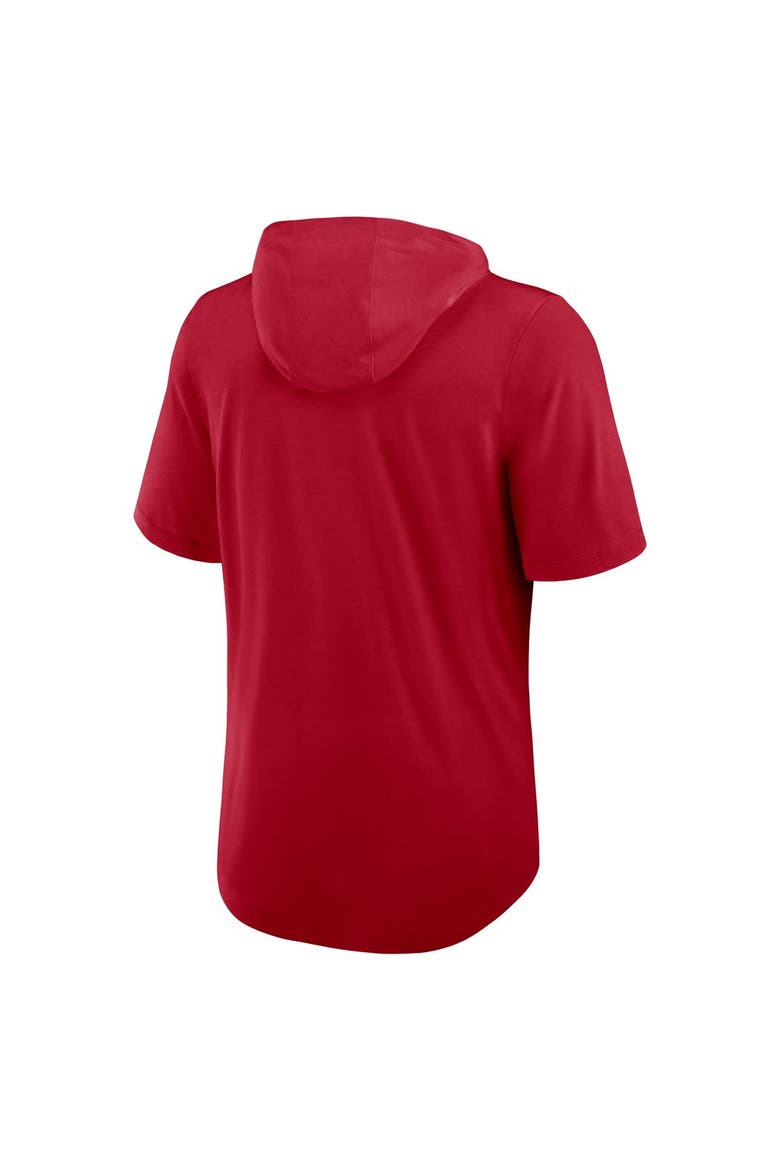 Men's Nike Scarlet San Francisco 49ers Lockup Tri-Blend Hoodie T-Shirt, Alternate, color, Scarlet