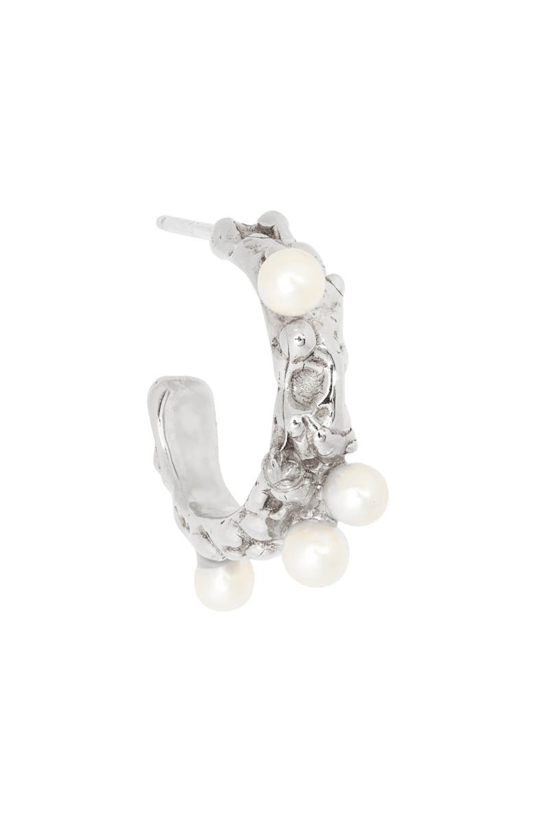 FARIS Roca Pearl Hoop Earrings, Alternate, color,