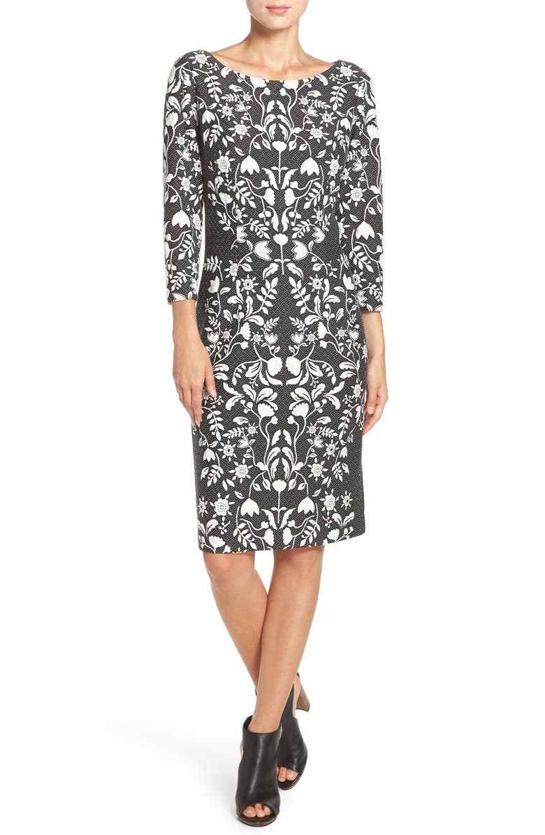 Eliza J Jacquard Knit Sheath Dress, Main, color,