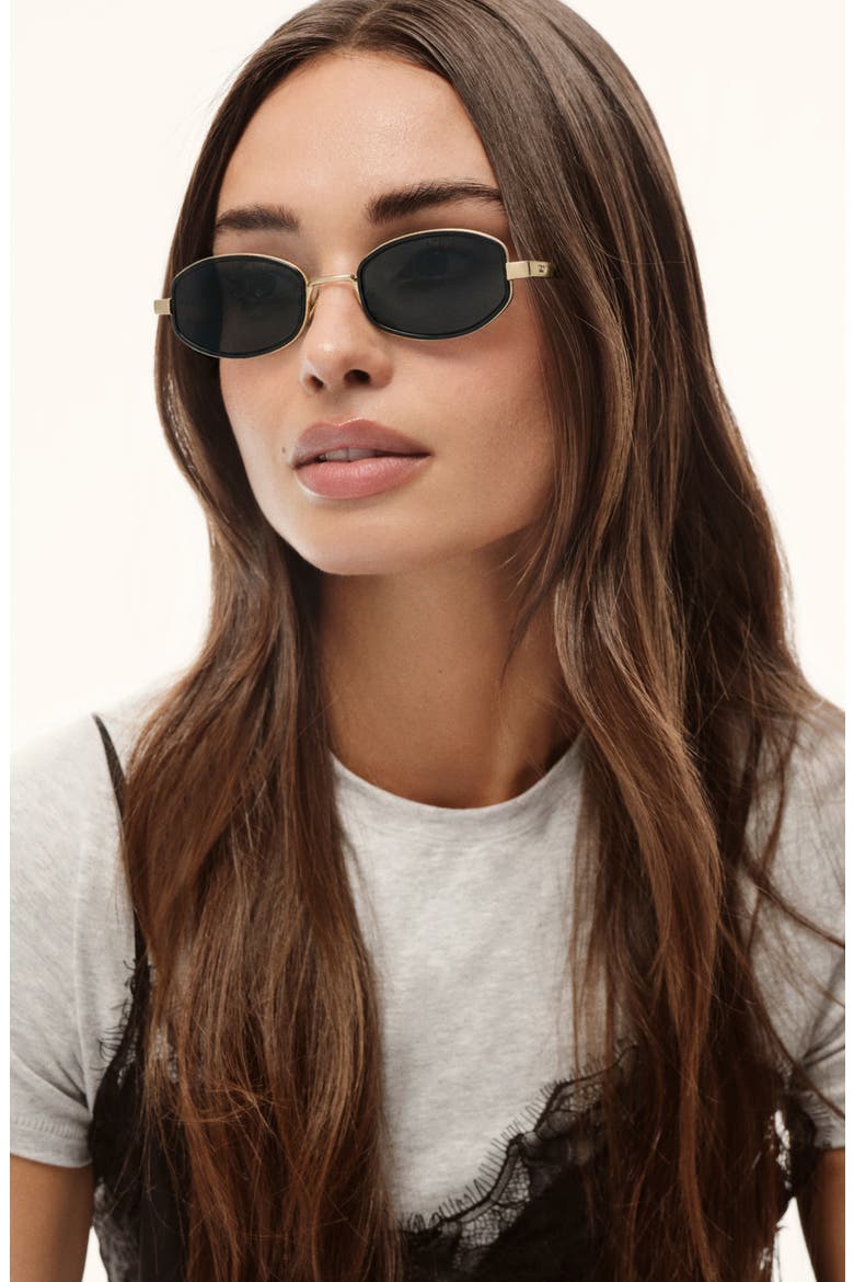 So Niche 54mm Round Sunglasses, Alternate, color, BLACK/ SMOKE