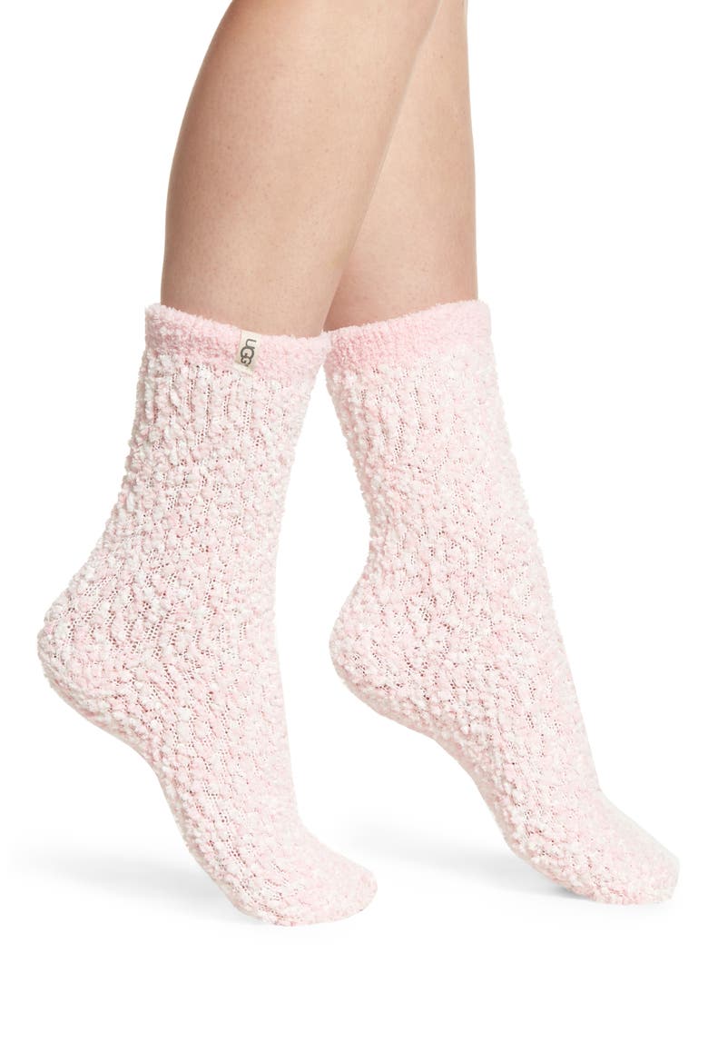 Chenille Crew Socks, Main, color, SLPN