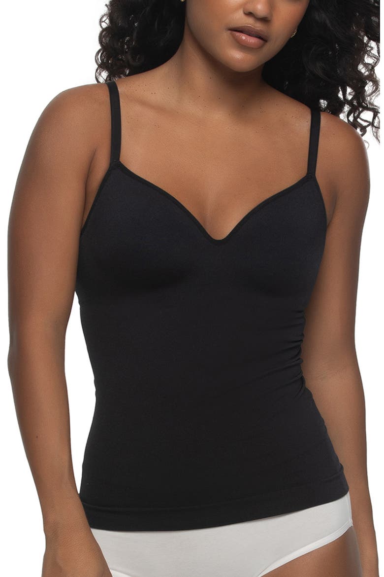 Built-In Bra Camisole, Main, color, BLACK