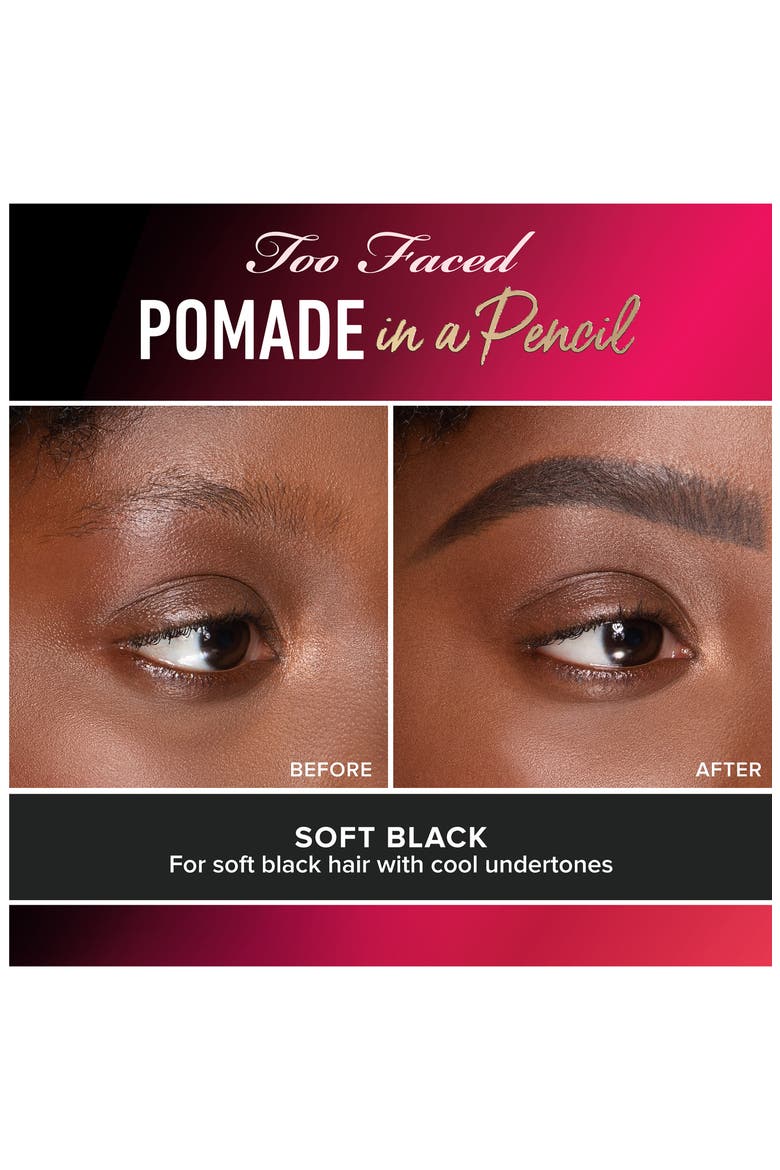 Pomade in a Pencil Brow Shaper & Filler, Alternate, color, SOFT BLACK