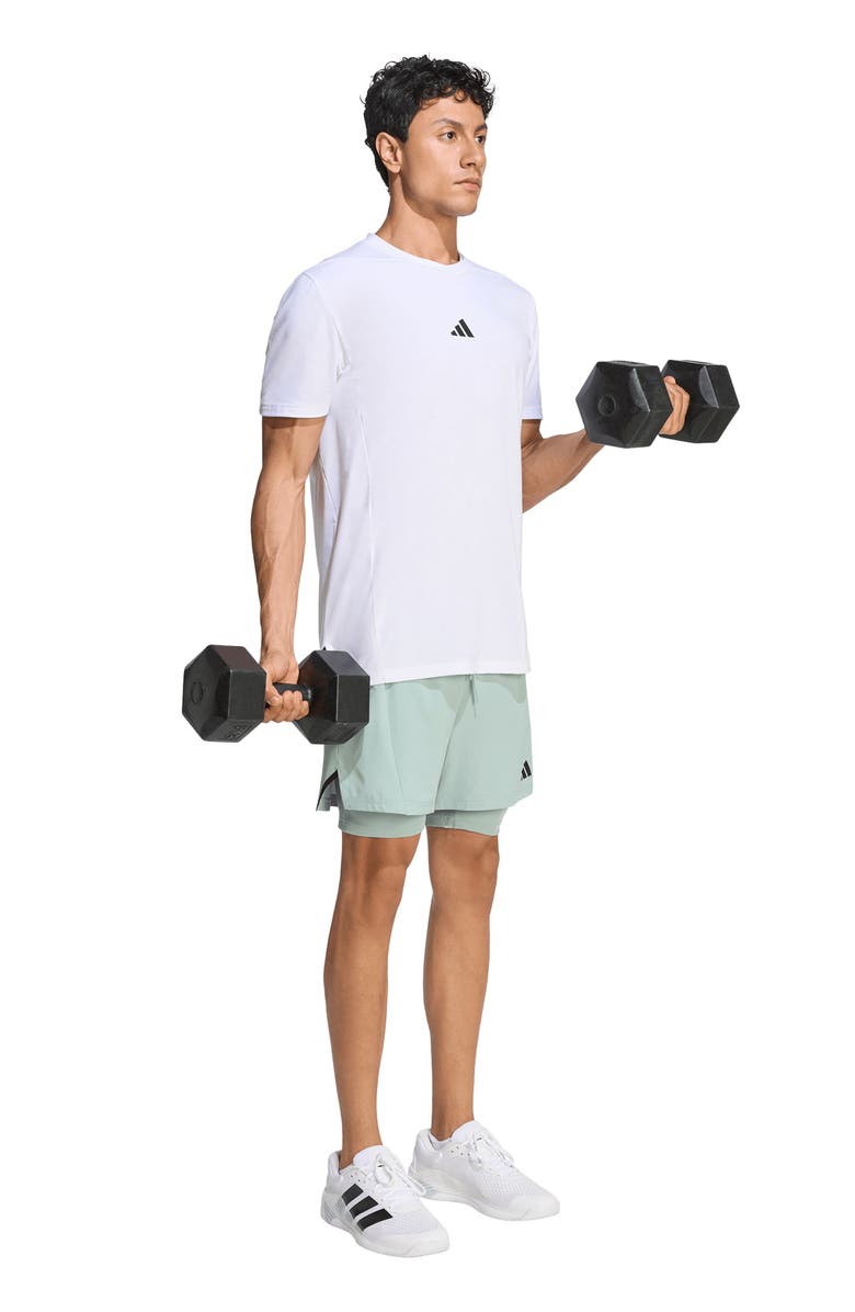 adidas D4T Climacool Workout 2-in-1 Shorts, Alternate, color, Wonder Sage
