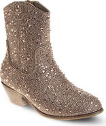 Badgley Mischka Collection Kids' Rhinestone Western Boot