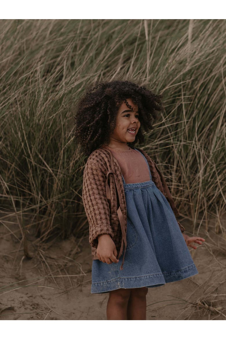 The Oversized Denim Pinafore Kids, Alternate, color, light denim